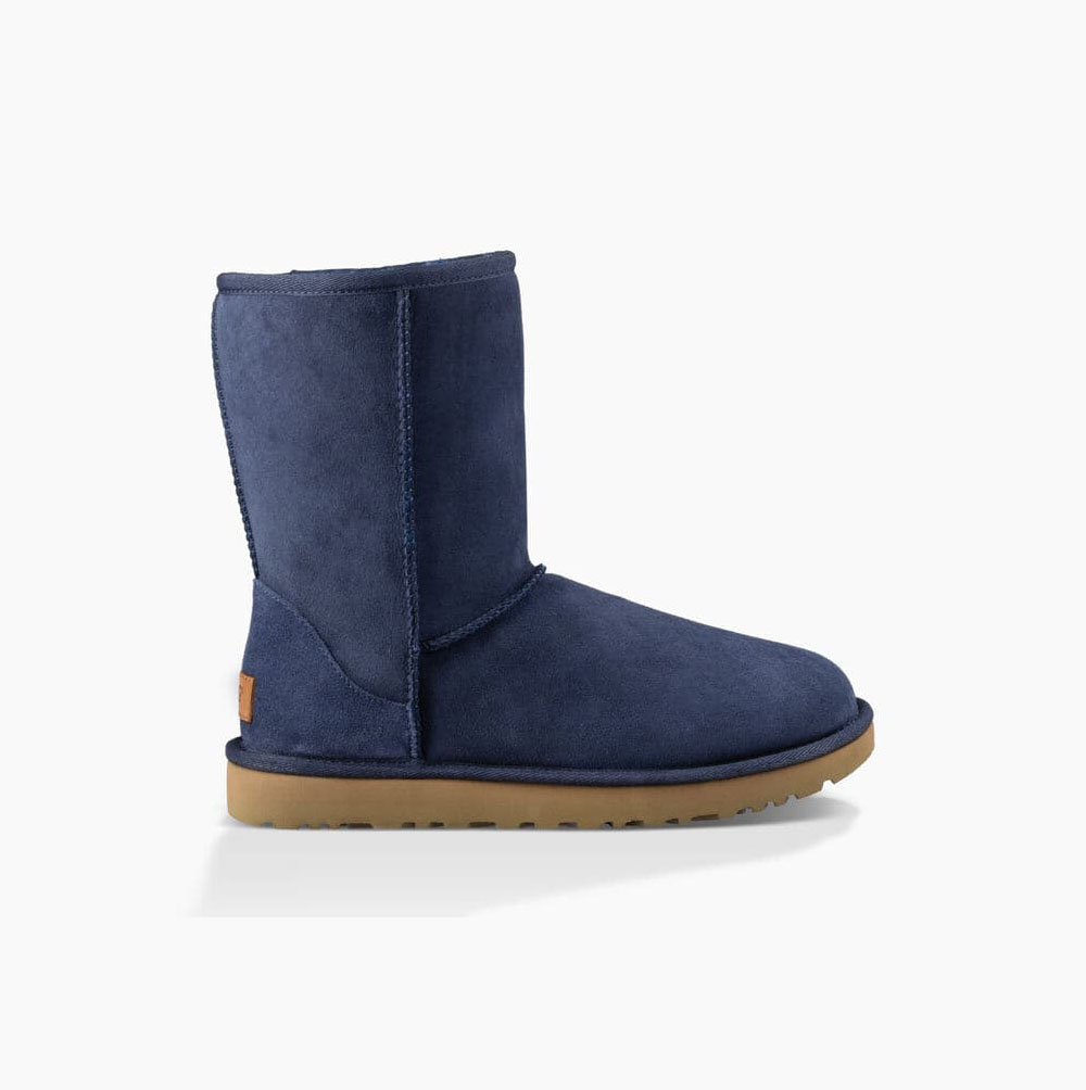 UGG Classic Short II - Boots Dame - Marineblå (NO-F509)